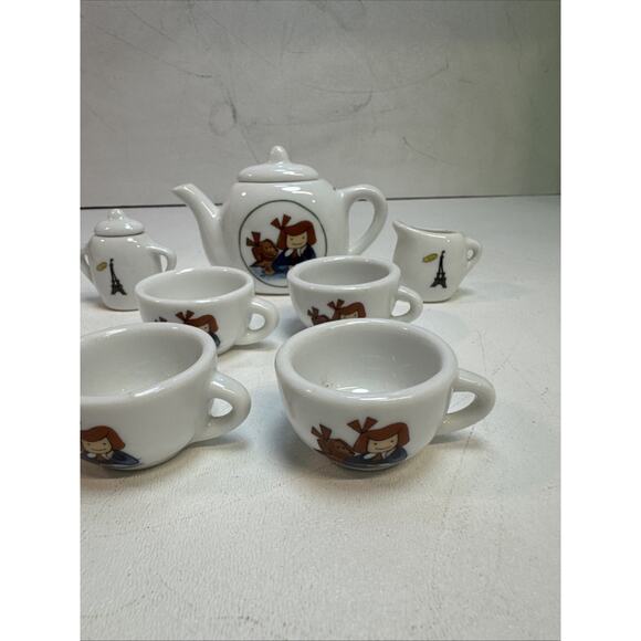 Schilling Child's Madeline Ceramic Tea Party Eiffel Tower lot Of 7 - Picture 2 of 7